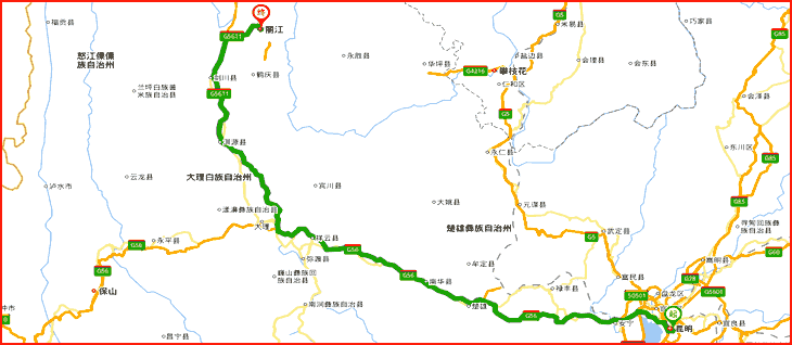 昆明到丽江长途搬家线路地图.png