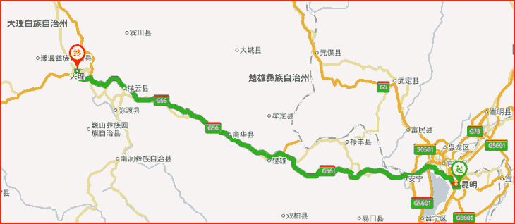 昆明到大理长途搬家线路地图.png